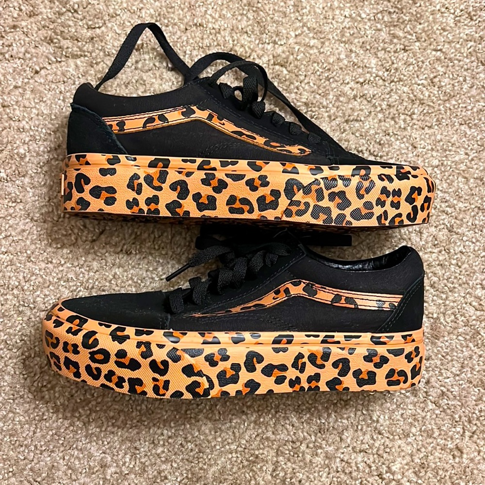 Size 7 Leopard Platform Vans